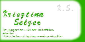 krisztina selzer business card